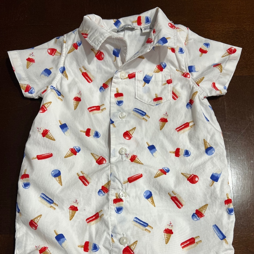 Janie and Jack Popsicle Collared Romper